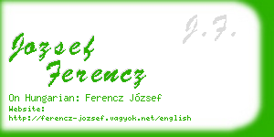 jozsef ferencz business card